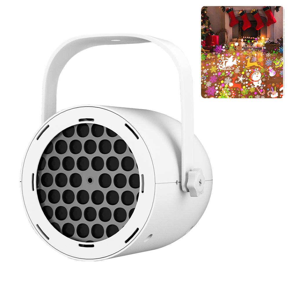 Schneeflocken Weihnachts Projektor, USB-betriebene rotierende Weihnachts Muster LED Bühnenlichter, Außen Nachtbeleuchtung Festival Deko