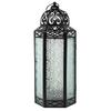 Extra Large Black Metal Decorative Floor Moroccan Lantern Candle Holder Lamp - Indoor/Outdoor, Home Decor, Patio, Weddin