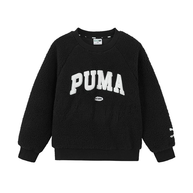 PUMA Sweatshirt Sportstyle1948 SHERPA FLEECE CREW Black Kids  353424121202-90001 110