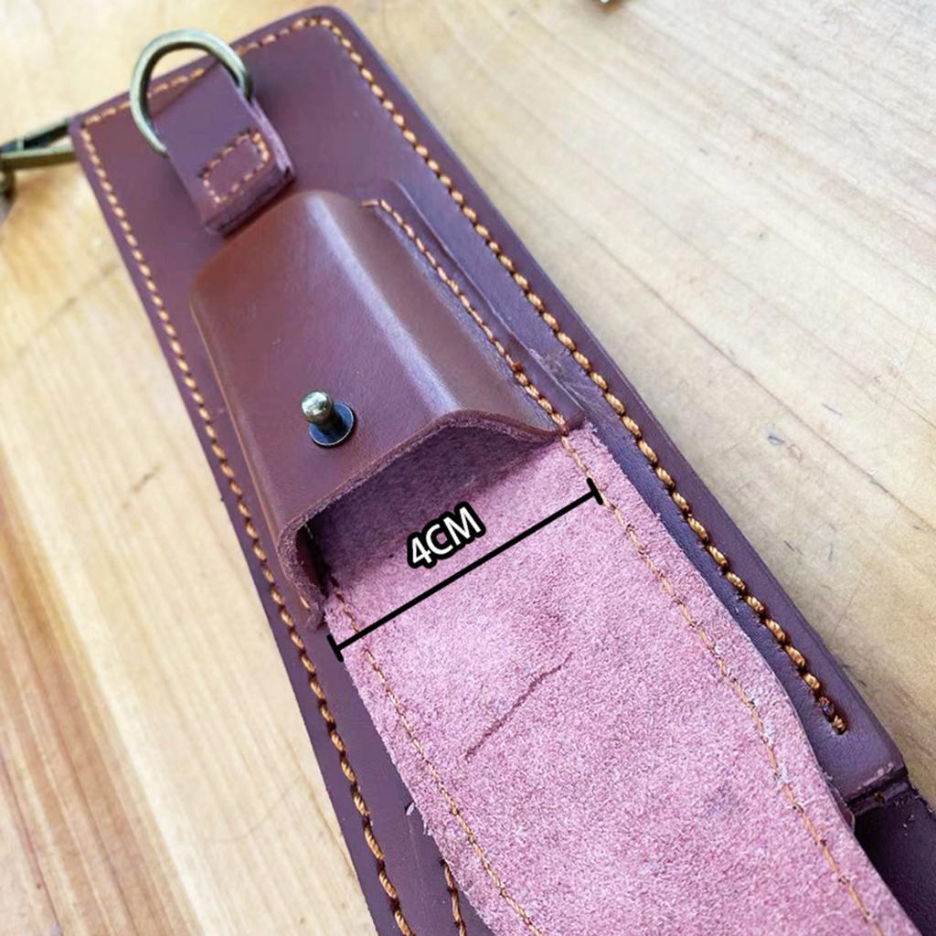 Portable Straight Knife PU Leather Sheath Cover for Fixed Knife Outdoor Storage Bag Knife Holster with Crossbody Strap
