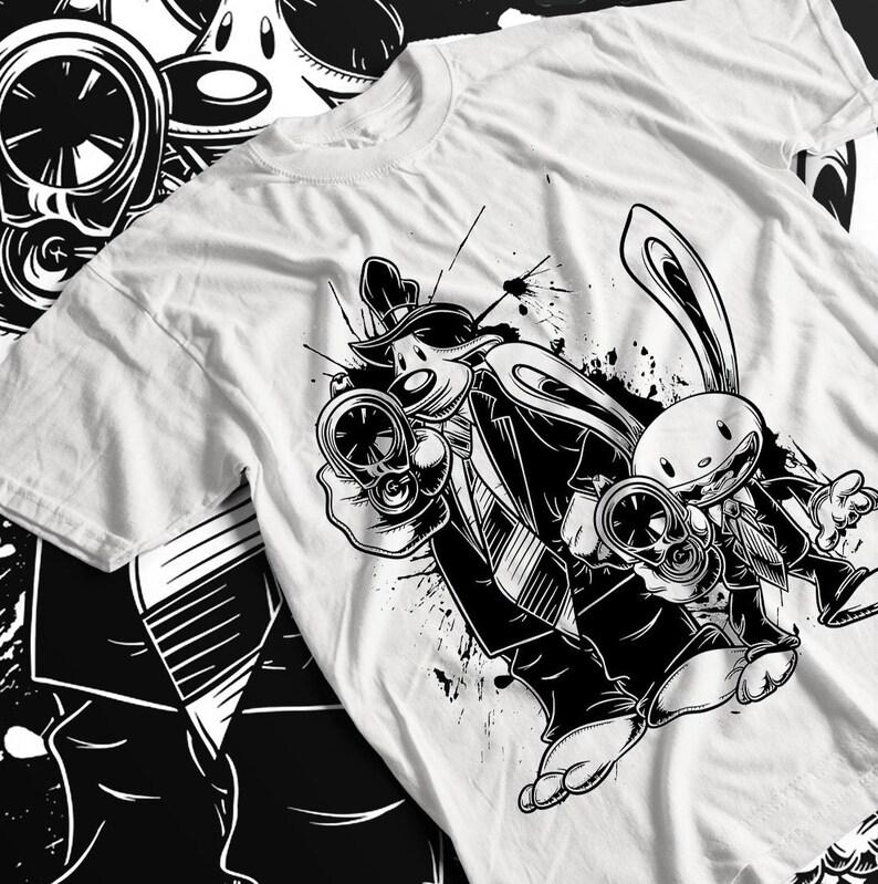 Sam & Max Short Sleeve Print Tshirt Clothing Tee Women Cotton T Shirt Fashion Summer Tops Y2k Short Sleeves Classic