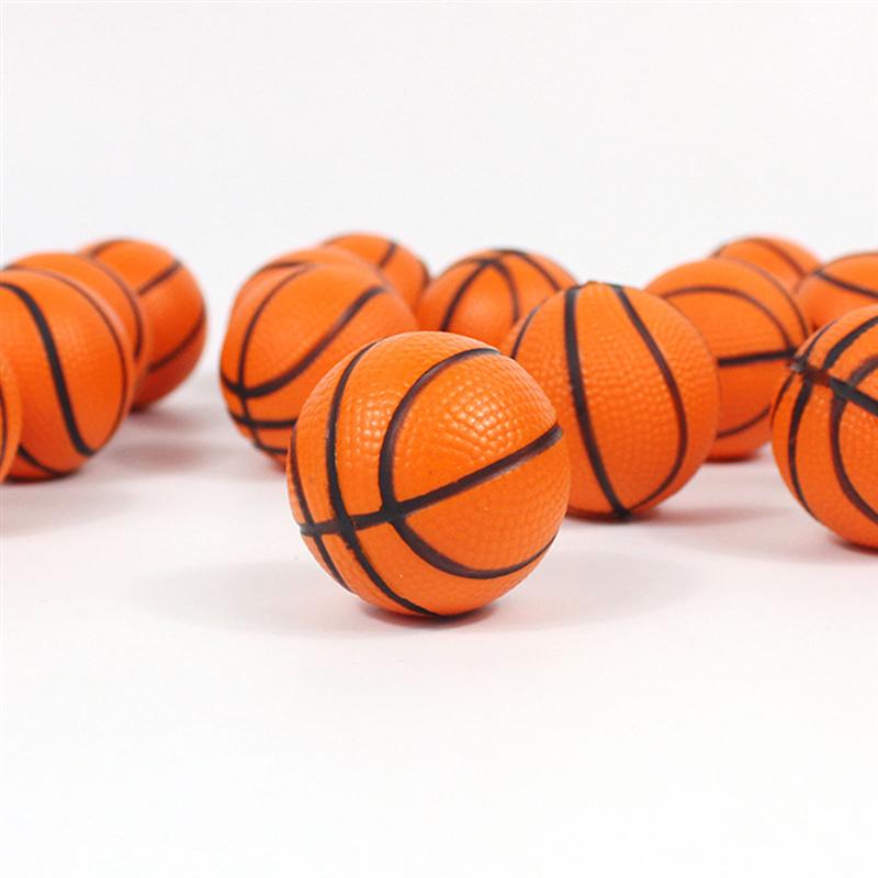 6 Pcs 4Cm Mini Sponge Basketball Toy Pu Stress Relief Ball Kid Sensory Toy Themed Party Toy Kid Indoor And Outdoor Toys