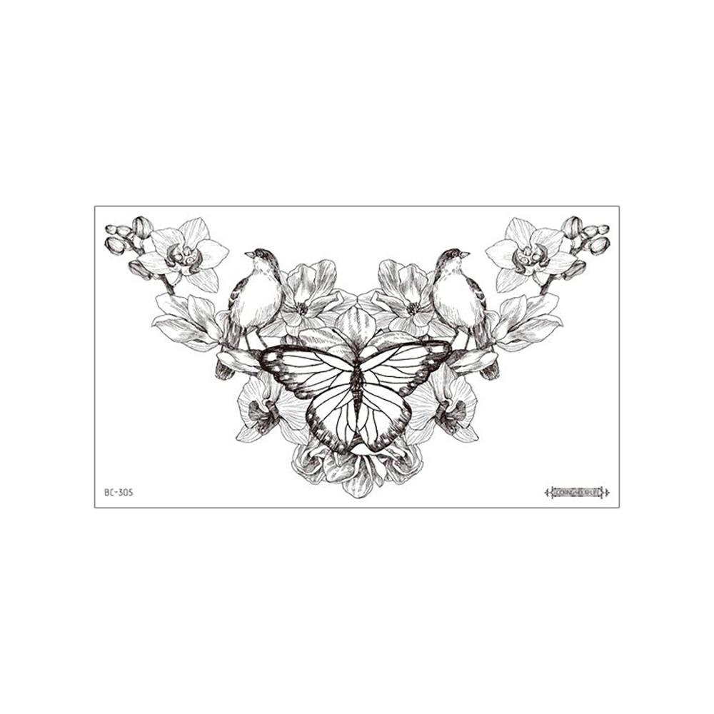 

Waterproof Floral Thigh Temporary Tattoo - Stylish Long-Lasting Sticker for Party and Prom 240*138 mm
