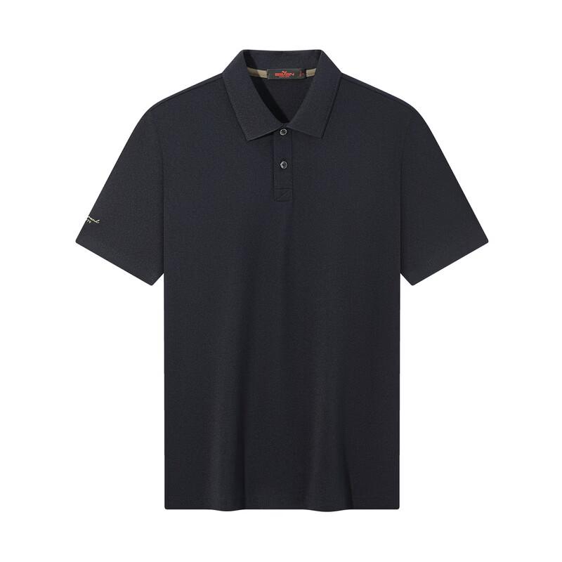 SEVEN Seamless Mulberry Silk Blend Short-Sleeve Business Polo Shirt