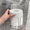 No Drill Tissue Box Wall-Mounted Roll Paper Holder with Vacuum Suction Sealed Container Cup Easy Installation Organizer for Bathroom Storage