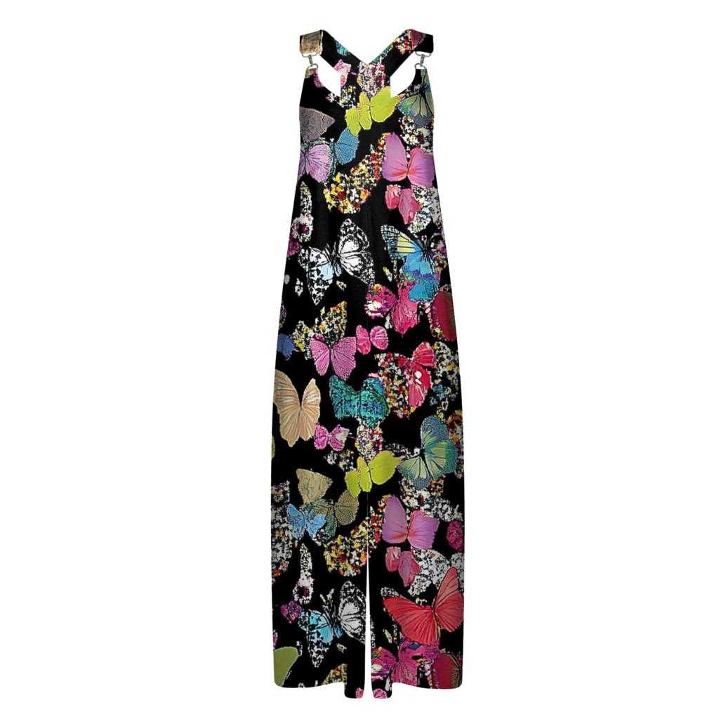 Women's Loose Casual One-piece Summer Floral Print Jumpsuit