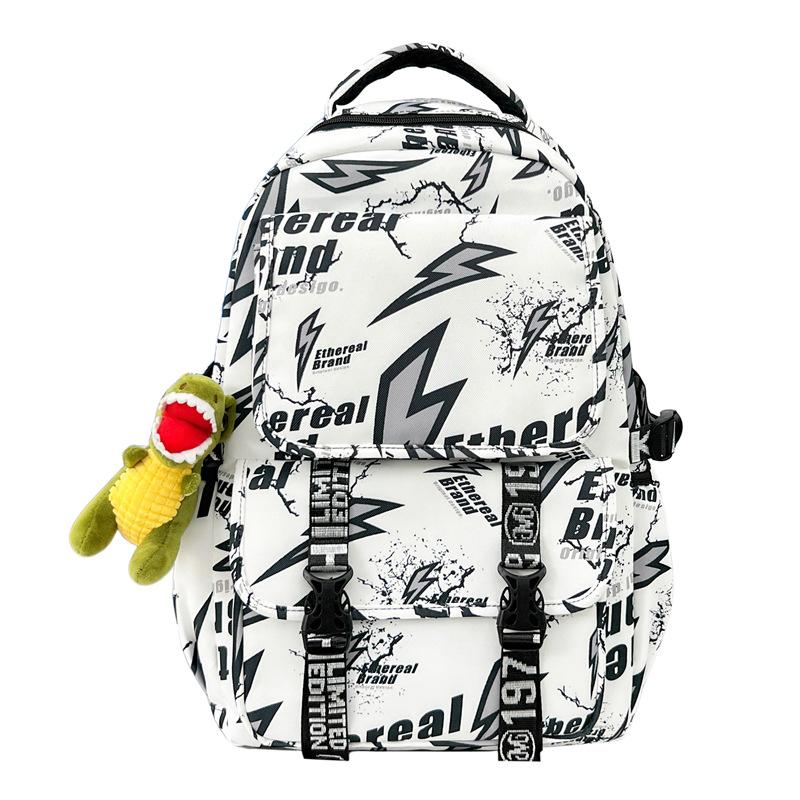 Schoolbag Personality Graffiti Tide Backpack 1011 Summer New Out Street Trend Middle School Student Campus Backpack