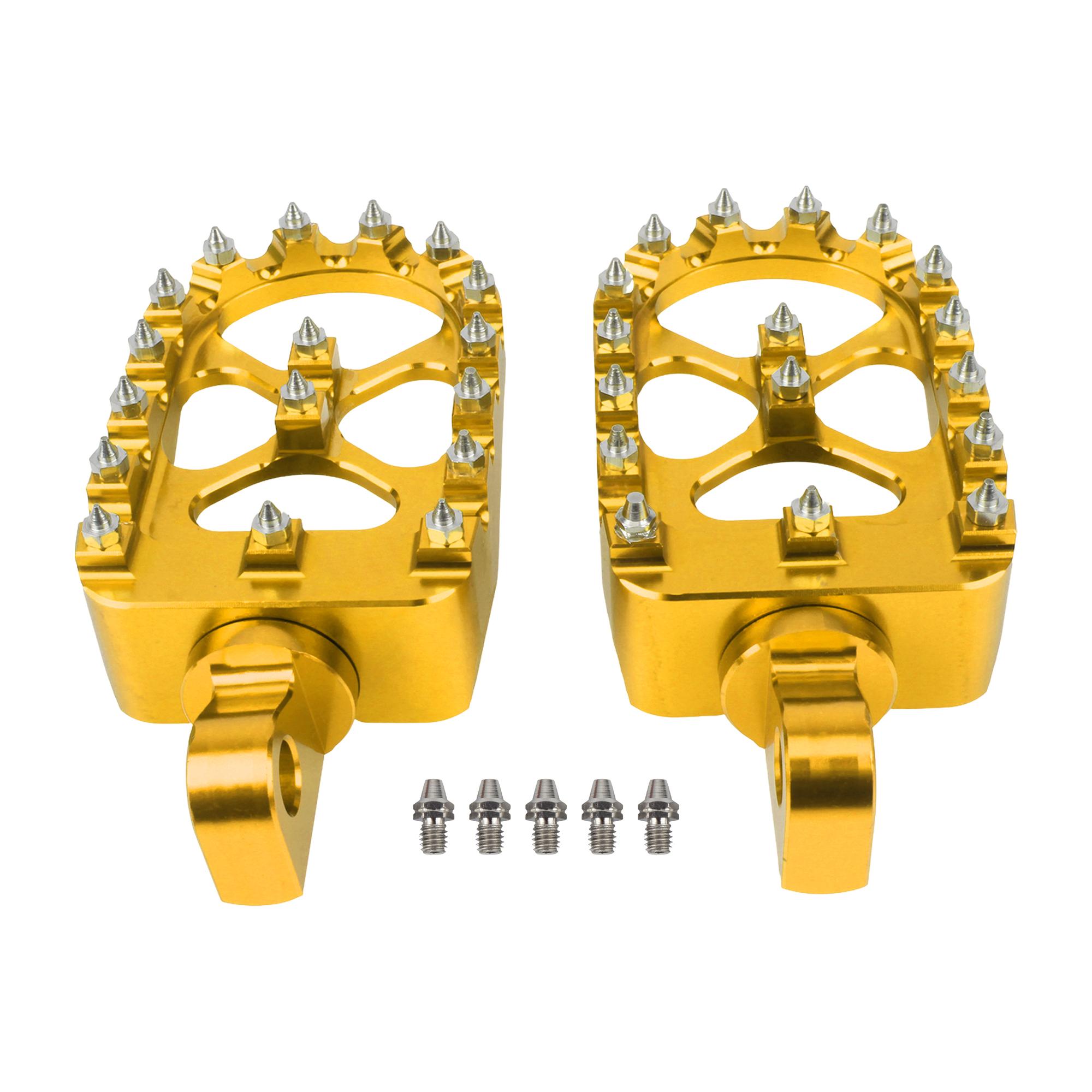 

Motorcycle Foot Pegs 360° CNC Wide Fat Roating Universal Footpegs For Harley Dyna Fat Bob Softail Sportster Street Bob Enduro золотой