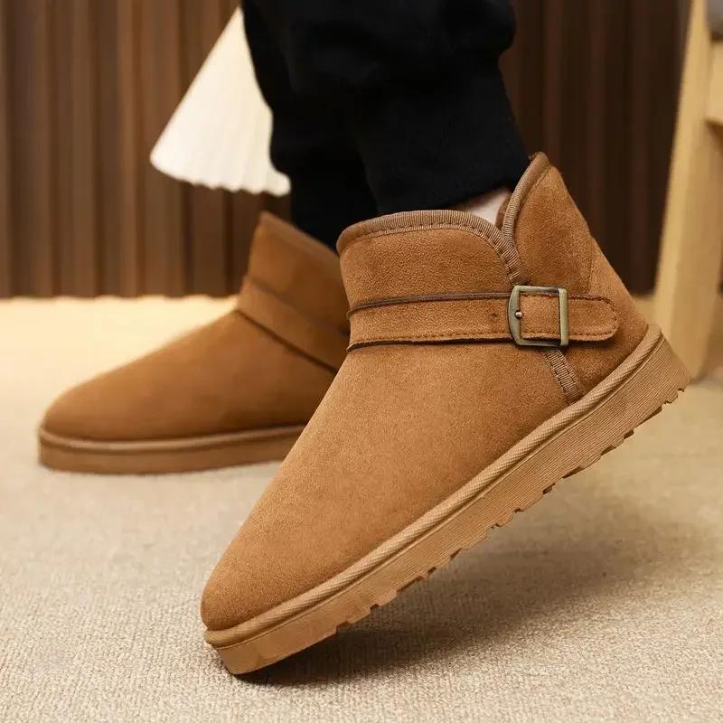 Slip-On Warm Men's Snow Boots Winter Male Shoes Classic Size 44 Fashion Y2k Low Price 45 High Quality Cheap Retro Vintage Sale