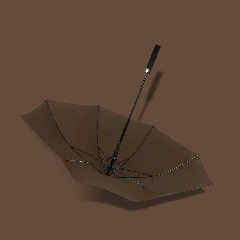Large premium golf automatic umbrella high-end umbrella long handle straight rod bold solid color umbrella