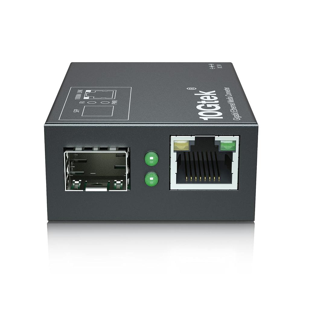 10Gtek Gigabit Optical Media Converter Small Size 1 Single Mode 1 Core LC Fiber BiDi SFP Module Set 500m Up To Pair, 1.25Gb/s 1000Base-LX (1310/1550nm