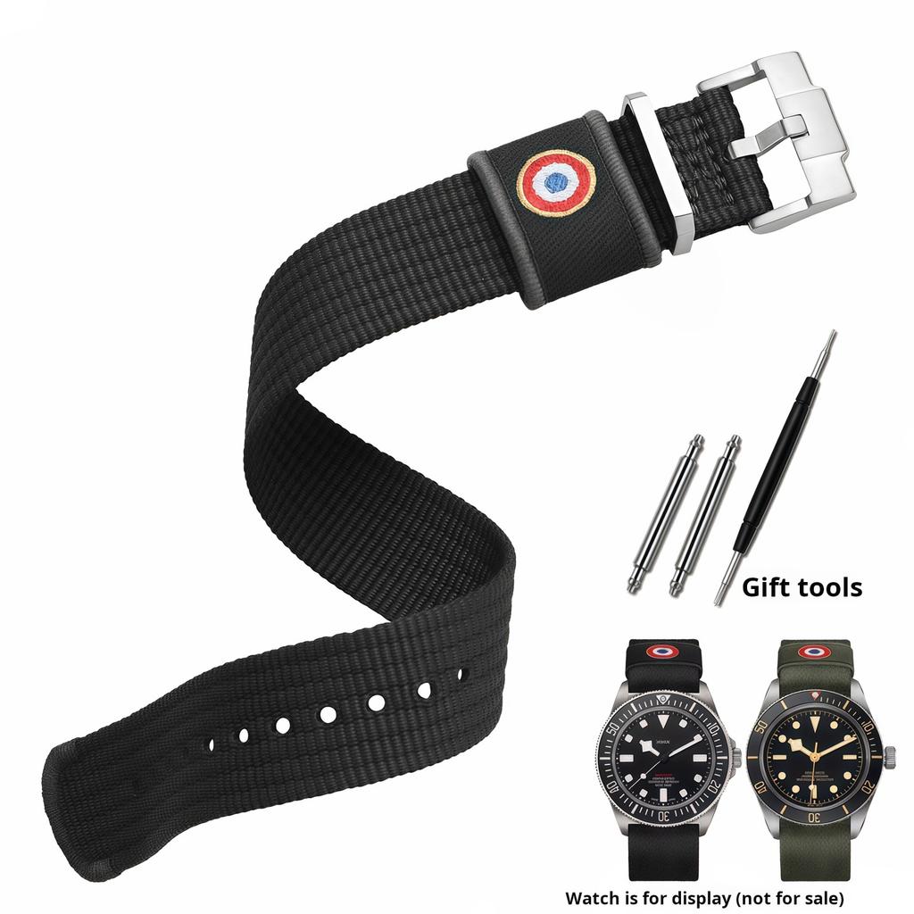 For Tudor Black Bay Red Flower Pelagos Watch Strap M2542G M25707B M25727k 22mm Outdoor Sports Nylon Watchband Men Soft Bracelet
