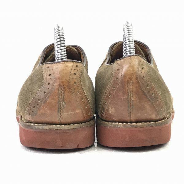 Vintage 80s-90s BOSTONIAN Suede Saddle Shoes Size 26.0 Brown(USED)