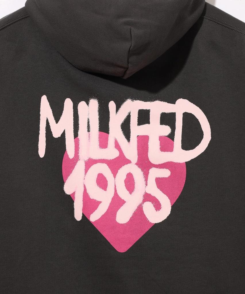 Milkfed Spray Logo Charcoal Women's Sweatshirt,