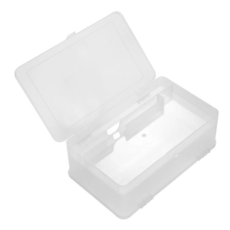 Pinzeta Kleštičky Tužky Leštící Blok na Nehty Pilníky Plastová Nádoba Obdélník Nástroj na Nehtové Umění Prázdná Úložná Krabička Úložný Box s Přihrádkami