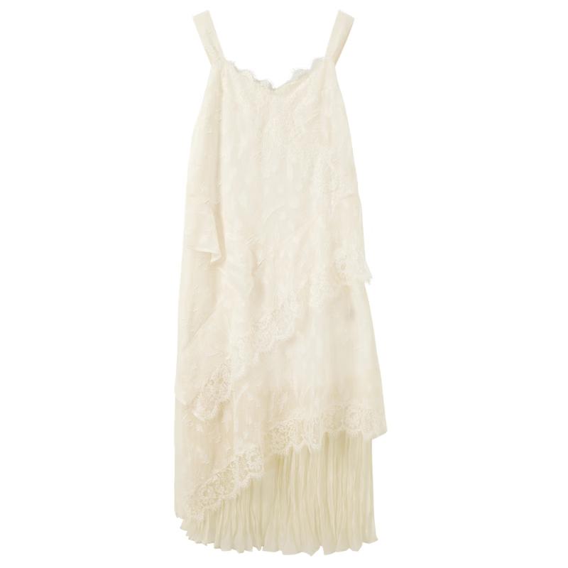 Sancai Jacquard Asymmetric A-Line Maxi Dress S