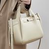 New Fashionable First-layer Cowhide Large-capacity Pleated Commuter Tote Bag Single Shoulder Underarm High-quality Cowhide Bag