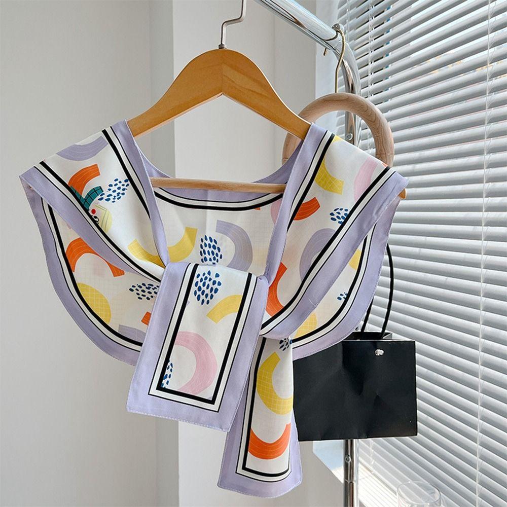 Fashion Scarf Accessories Clothing Accessories Small Shawls Printing Korean Style Scarves Female Shawl Printed Scarf Silk Scarf