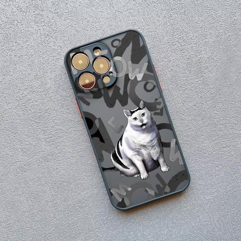 

Creative Ferocious Cat Phone Case For iPhone 17 Pro Max 16 15 Pro Plus 14 13 Mini 12 11 XR XS 16E 17Air Shockproof Cover iPhone 16
