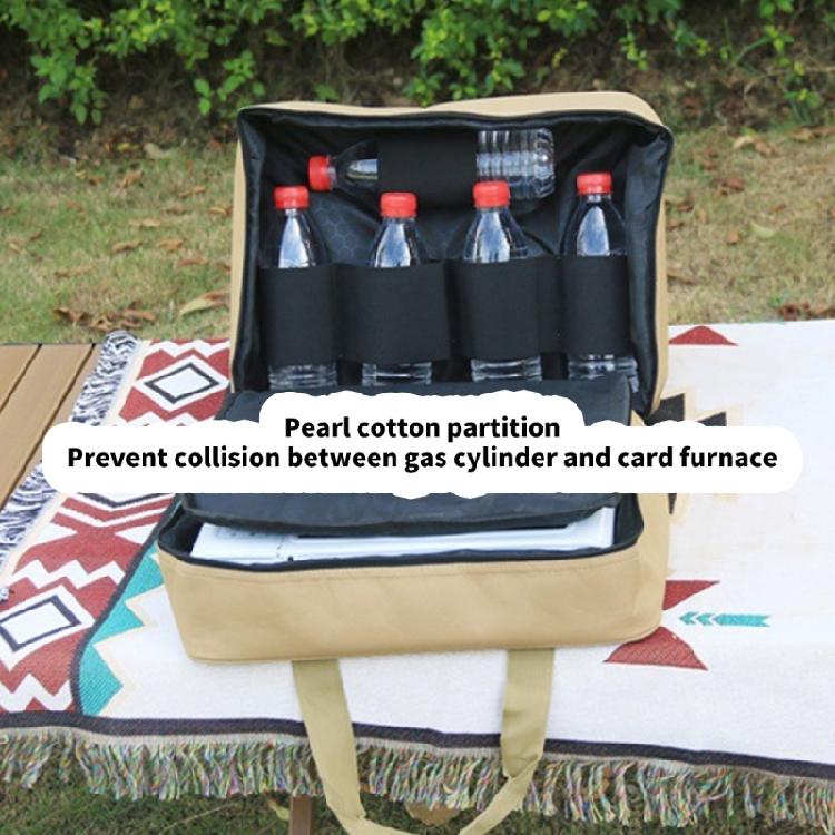 Gas Stove Canister Pot Carry Bag Double Layer Camping Gas Tanks Storage Bag Outdoor Cassette Stove Gas Tanks Storage Bag