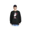 Anta Solid Color Embroidered Pattern Round Neck Skin-Friendly Long Sleeve Sweatshirt Unisex Sweatshirt Black 172248706-4