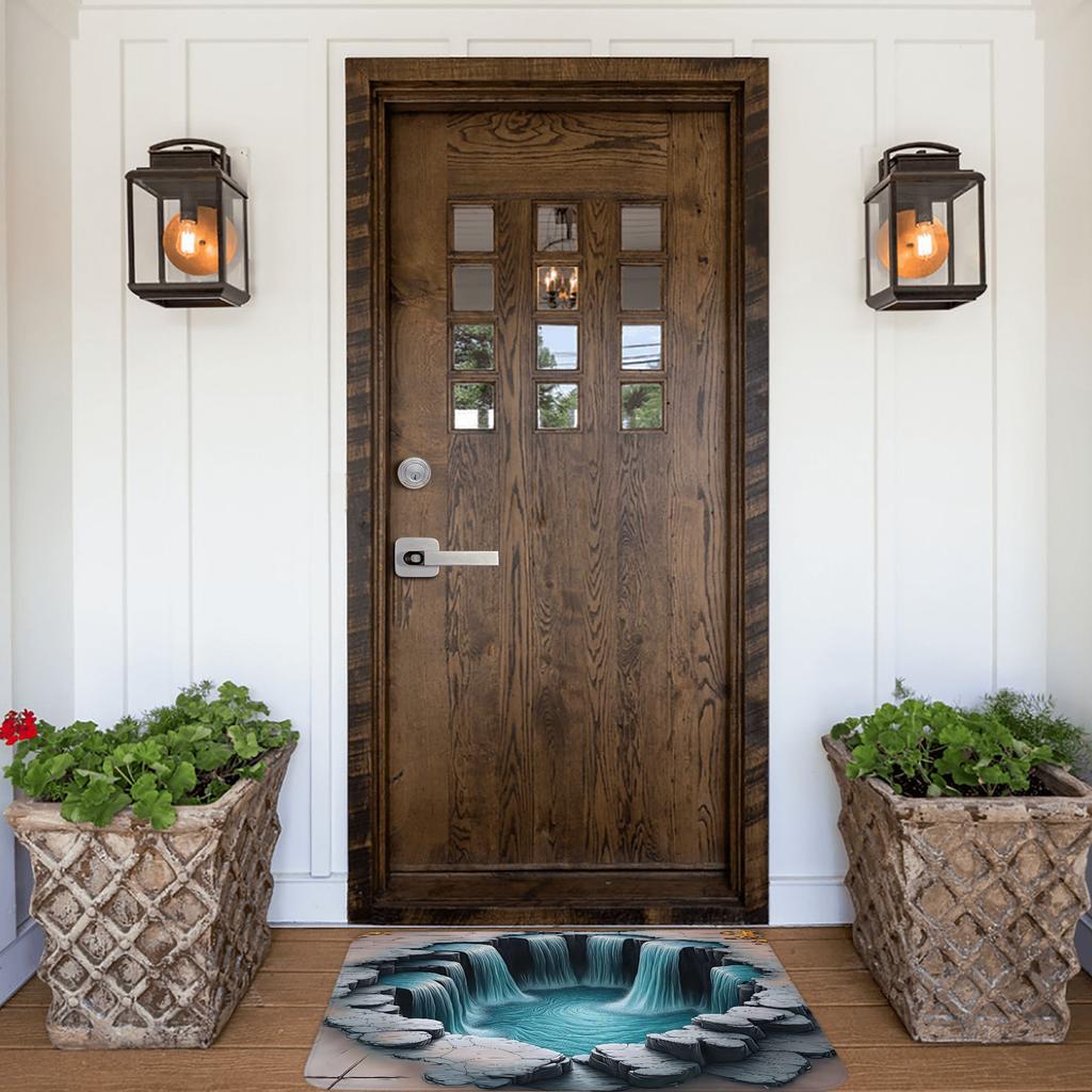 3D Flat Optical Illusion Pool Front Door Floor Entrance Mat Indoor  Kitchen Bath Doormat Garage Carpet Rug
