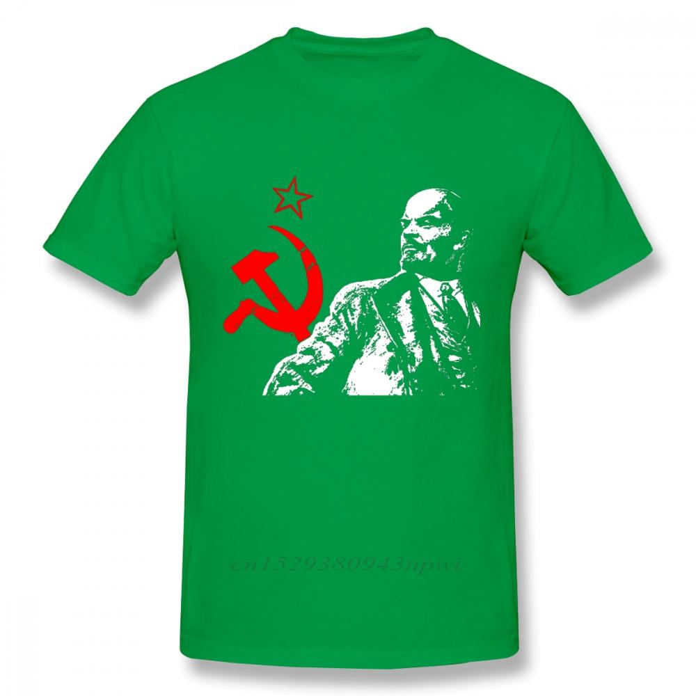 Ussr Red Soviet Union  Communist Lenin T Shirt Male Streetwear Short Sleeve Cotton Big Size Homme Tee shirt