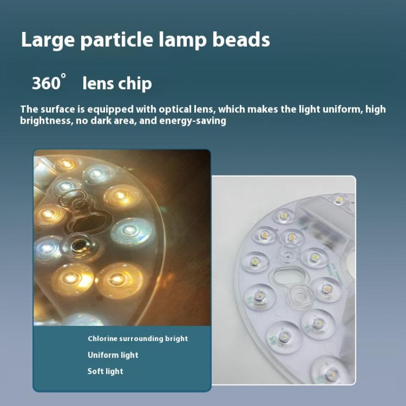 1Pcs Ceiling Fan Led Light 110V 220V 3000K 4200K 6500K 5.3 Inch Led Light Retrofit Kit 3 Color Dimmable Memory Function For Home