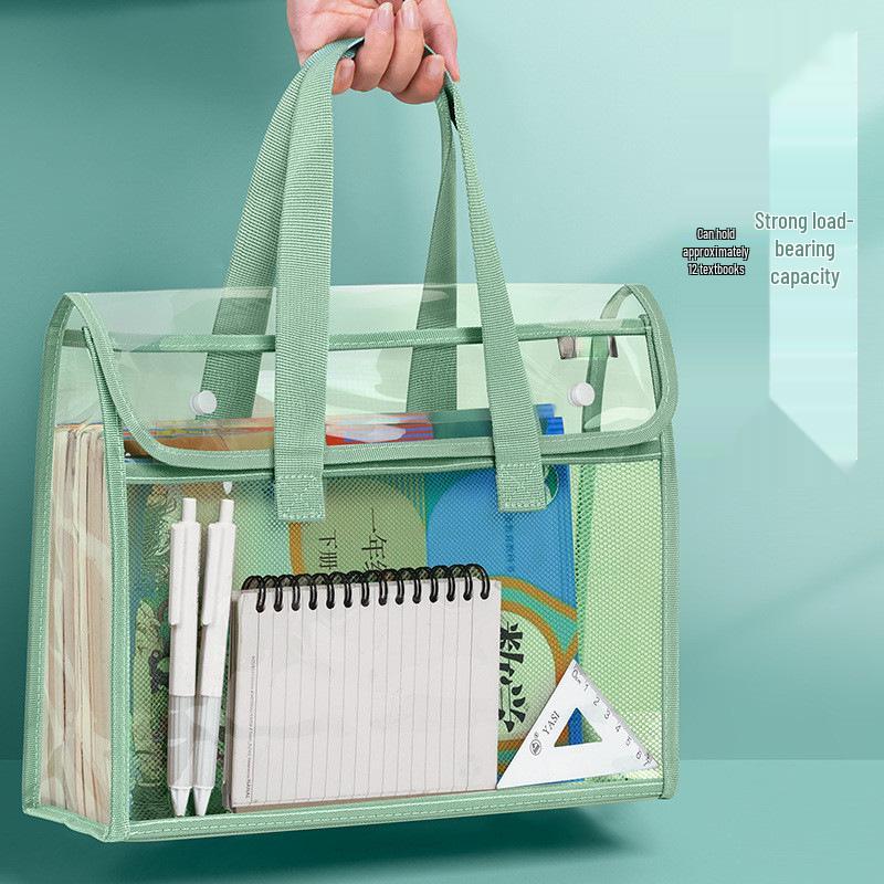 A4 Thickened Transparent Waterproof Student File & Book Storage Bag