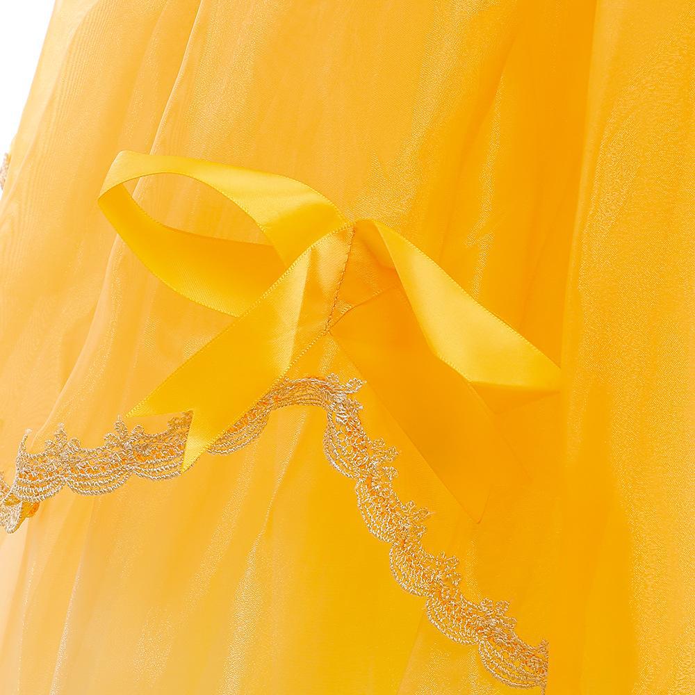 Girls' Belle Princess Cosplay Dress - Formal Halloween & Christmas Outfit