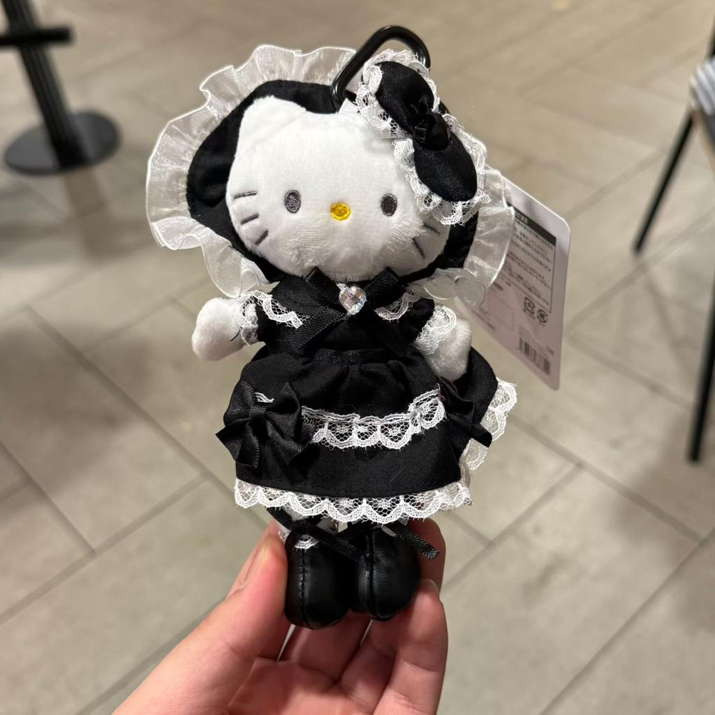 Pure White Wedding Long Leg 15CM Hello Kitty Maid stuffed toy keychain kawaii Ivory Lace skirt lolita Kitty cat Plushies