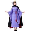 Halloween Snow White Evil Queen Cosplay Costume Stage Performance Womens Fancy Dress With Crown Wig Cape Belt