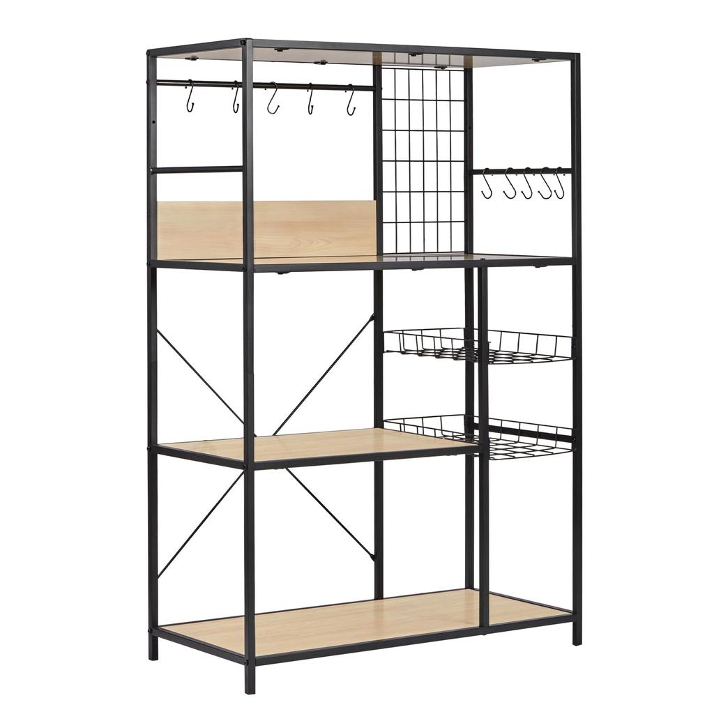 Fusehome Range Rack Range Stand Kitchen Rack Width 83 Dish Shelf Kitchen Shelf Overall Load Capacity 90kg Compatible with Large Microwave Oven Kitchen