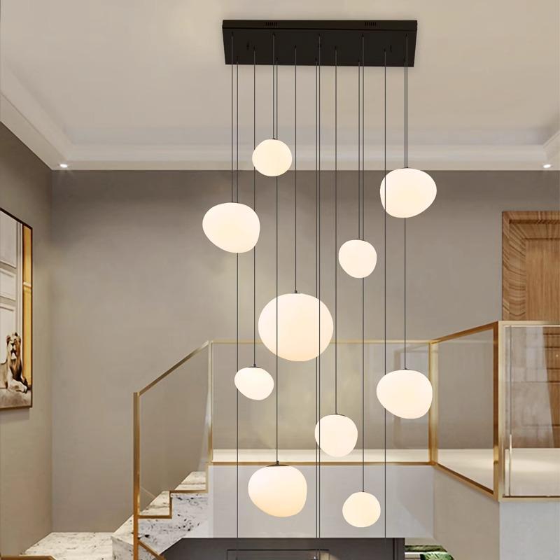 Nordic luxury staircase pendant light modern ceiling light home decoration dining room chandelier living room lighting fixtures