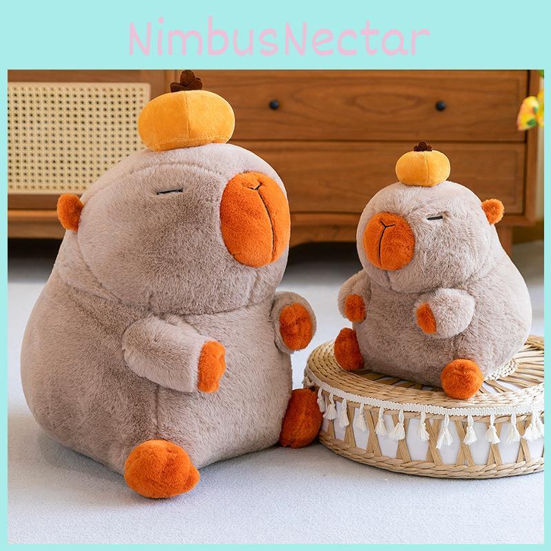 Capybara Cartoon Persimmon Plush Doll Childrens Birthday Gift Home Decoration