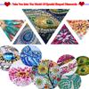 2 Pack Flower Animal DIY Diamond Painting Journals Notebooks Special Shaped Diamond Art Diary Book Christmas Gift for Adults