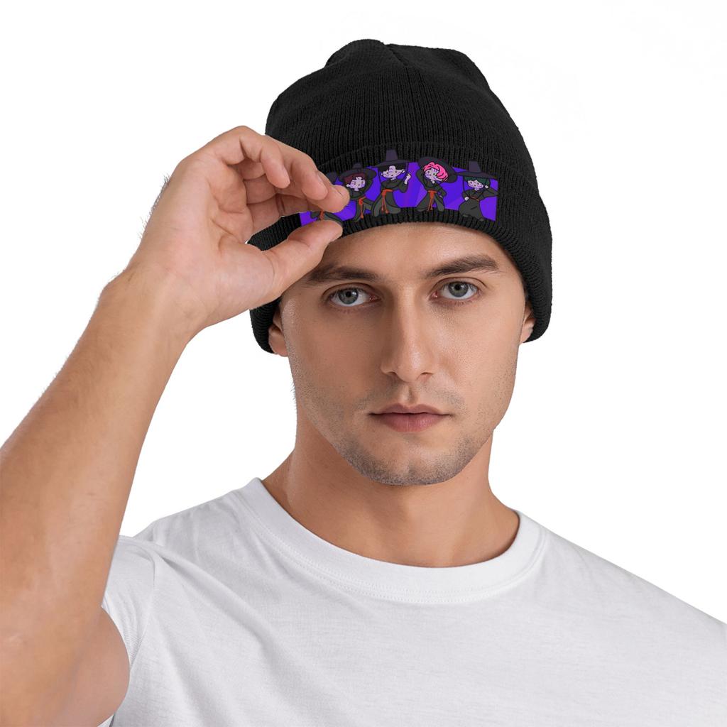 Cute demons idol boys in dark Beanie Hats  Knitting Hat Men Women Unisex Fashion Warm Soft Caps Winter Sport Bonnet Hats