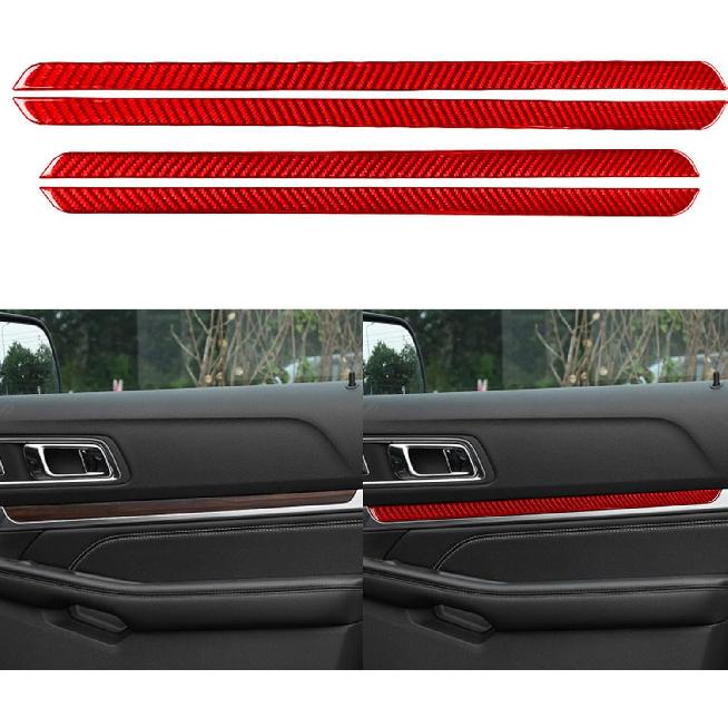 Real Carbon Fiber Car Central Navigation Screen Panel AC Outlet Vent Frame Sticker Compatible with Ford Explorer 2013 2014 2015 2016 2017 2018 2019