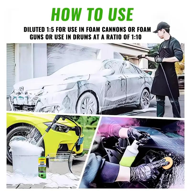 Green Car Exterior Paint Care Liquid - High Foam pH Balanced Formula Long-Lasting Care,Universal for All Paint Types and Safe