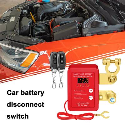 12V Remote Battery Disconnect Switch Smart Voltage Car Battery Kill Switch For Vehicle, RV, ATV, Truck, Boat (with LED)