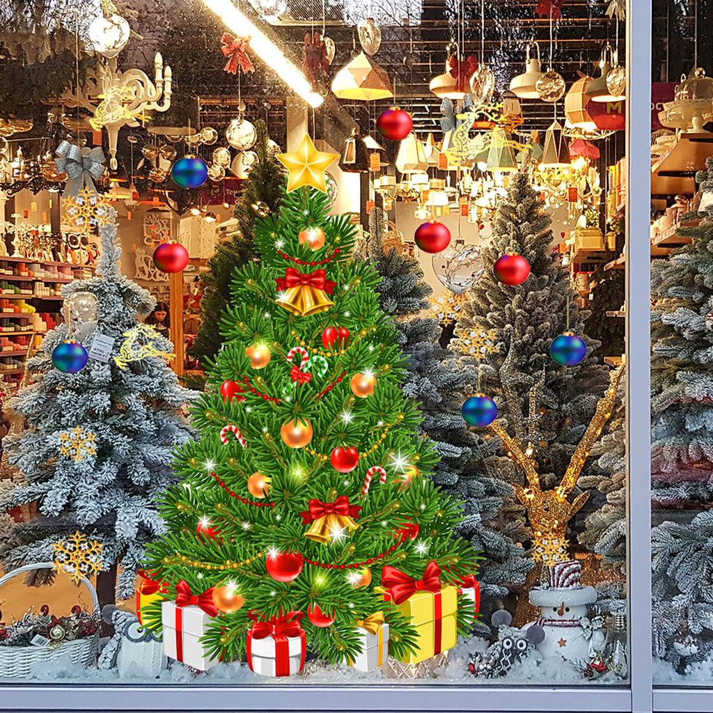 Christmas Tree Christmas Ball Gift Box Window Sticker Wall Sticker Decoration