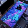 Gothic Black Cat Large Extended Gaming Mouse Pad Non Slip Desk Mat Purple Magical Forest Skull Art Keyboard Mouse Pad For Laptop