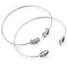 2 Stück/Los Passend für 12mm Runde Glascabochons 316 Edelstahl Super Flexible Armreif Basis Armband Leere Fassung Schale Einstellung