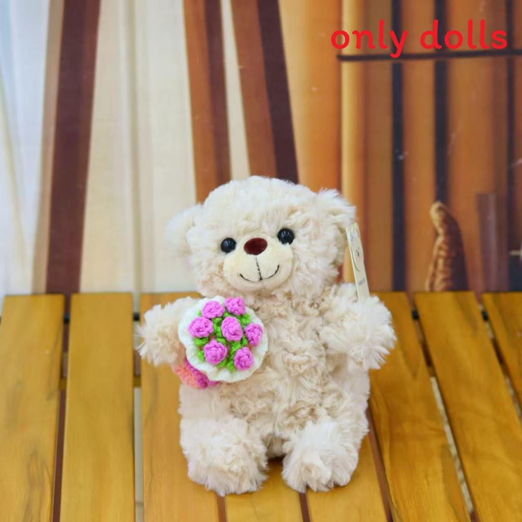 Plüsch-Teddybär-Geschenk mit Rosenblüten für Abschluss- und Weihnachtsfeiern