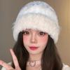 Autumn And Winter Plush Thick Cold-Proof Wool Hat Warm Ear Protection Knitted Hat For Women