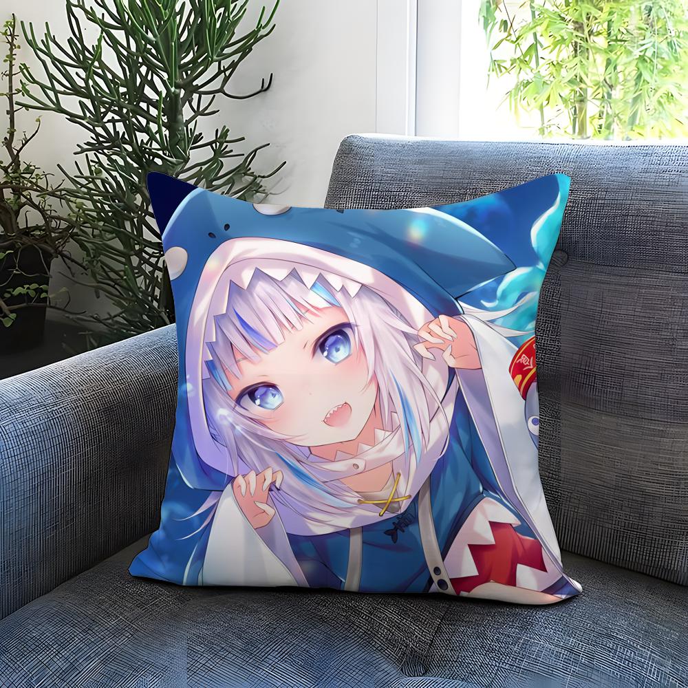 Gawr Gura H-Hololive EN Kissenbezug Bequem Wendbar Kissenbezug Ideal für Auto Sofa Schlafzimmer & Mehr