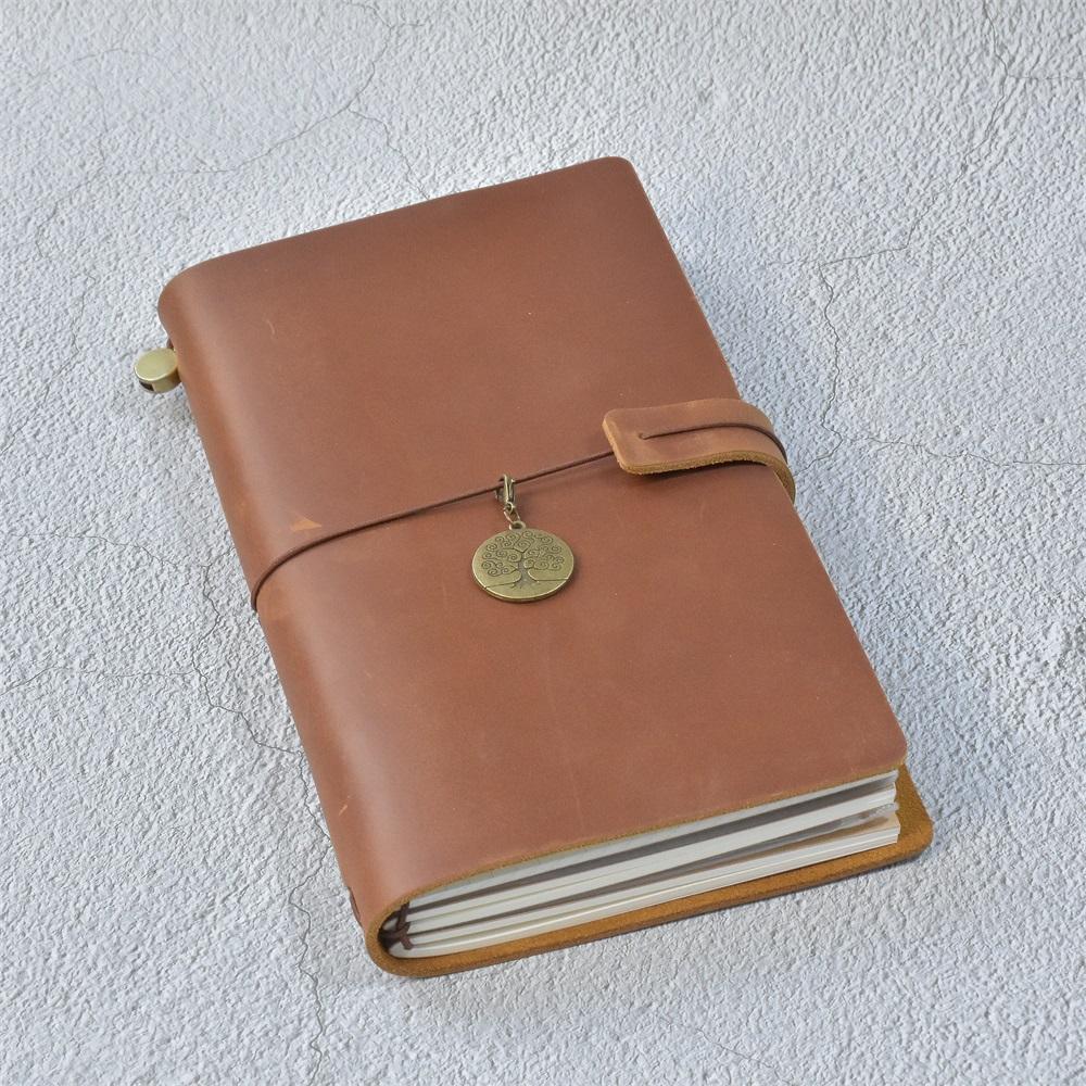 100% Genuine Leather Journal Refillable Travel Notebook Retro DIY Handmade Diary Sketchbook School Office Gift