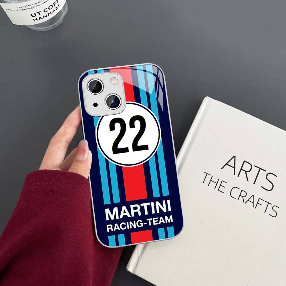 MartiniES Racing Tempered Glass For Iphone 14 13 12 11 Pro Mini XS MAX 14Plus X XS XR Fundas