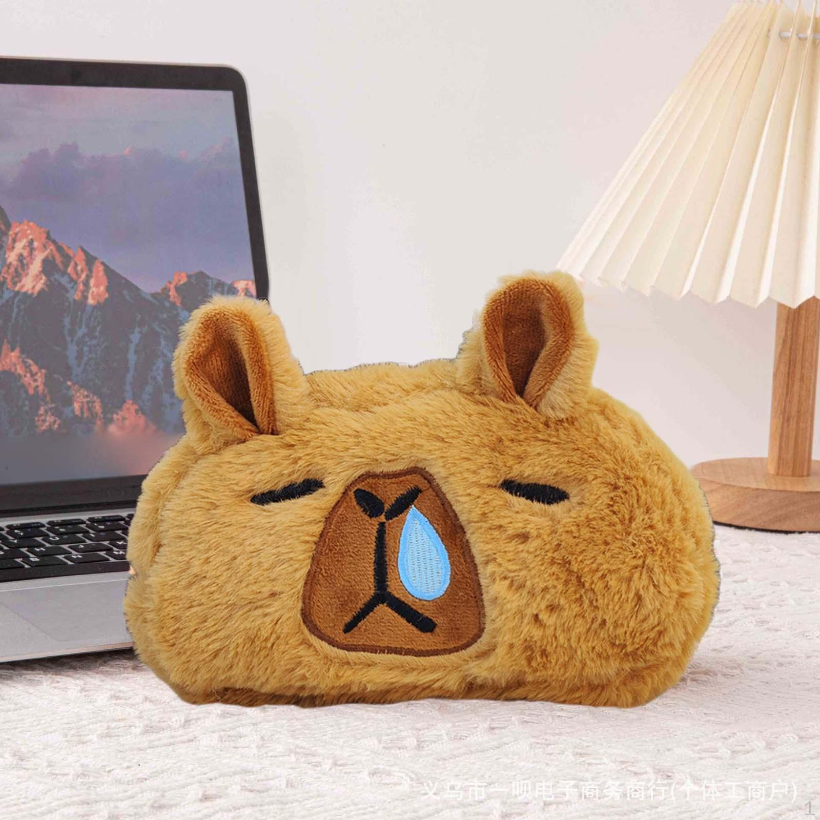 

Очаровательный плюшевый пенал в виде капибары — органайзер для канцелярских принадлежностей с милыми животными Style A