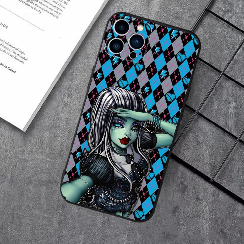 M-MonsterS Cartoon H-HighS  Phone Case For iPhone17 16 16e 15 14 13 12 11 Plus Mini Pro Max Soft Black Shockproof Cover